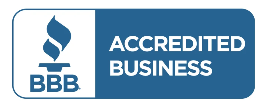 BBB accredited business logo for trust and credibility.