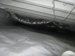 Maxguard product on crawlspace beam with encapsulation system