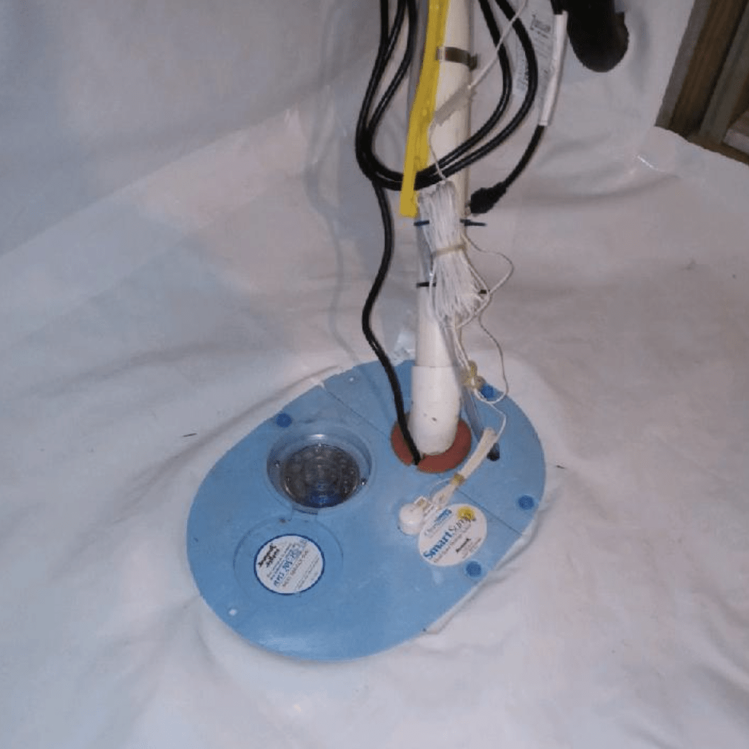 SmartSump installation for basement water damage prevention